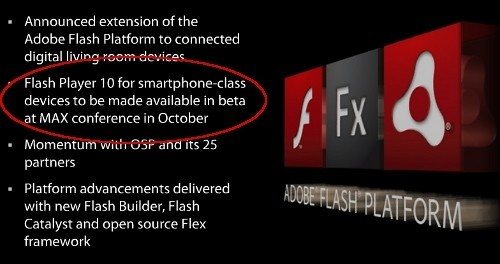 Adobe defenderá la importancia de Flash con una versión beta para móviles en octubre