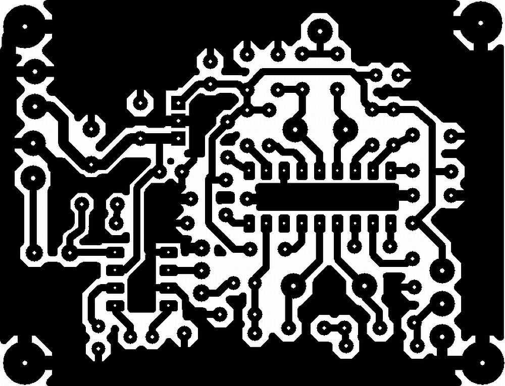 Vista del dibujo del circuito impreso