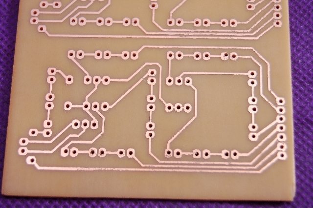 Detalle del circuito impreso del display.