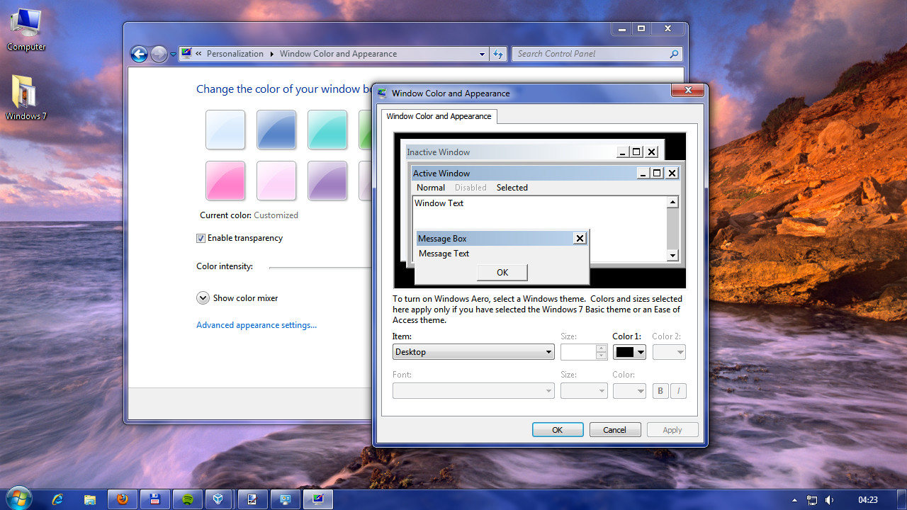 La configuración por defecto entrega un Windows 7 funcional, pero puede mejorarse con algunos ajustes