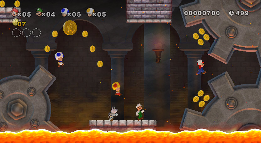 Con cuatro jugadores al mismo tiempo, el clásico Mario Bros. se transforma en un caos irreconocible.