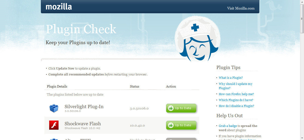 En caso de problemas con un plug-in, el sitio Plugin Checker será de utilidad