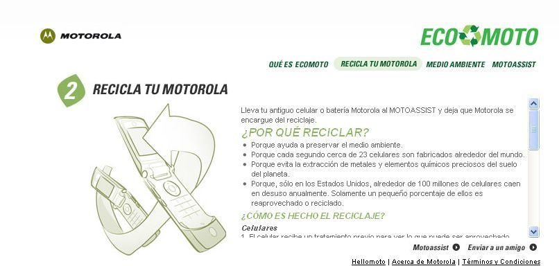 Motorola y su programa Ecomoto