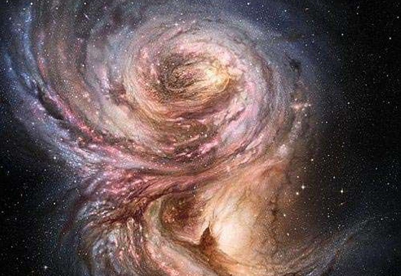 La galaxia SMMJ2135-0102 está a unos 10 mil millones años luz de la Tierra.