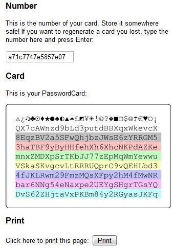 Generar password