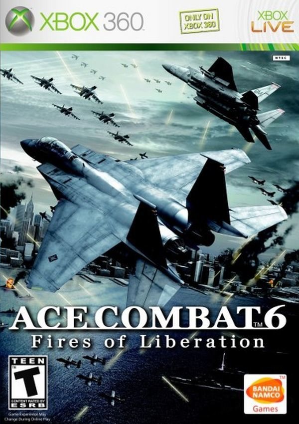 Ace Combat 6: Detallada portada para la sexta parte del juego de combate aéreo.