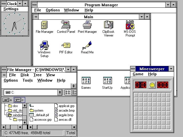 Windows 3.11 para Trabajo en Grupo fue la edición definitiva de la familia Windows 3. Su soporte para redes era casi único en aquellos años.