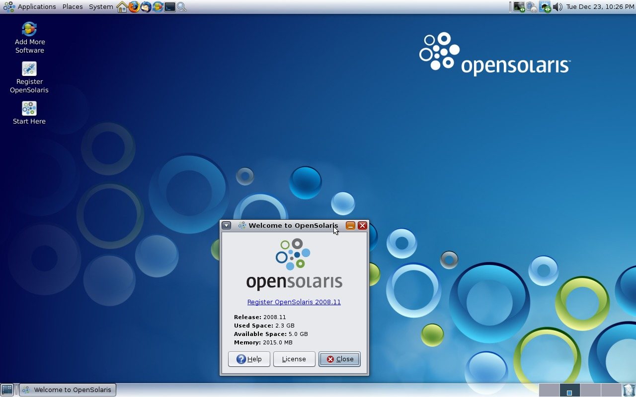 OpenSolaris tiene fama de potentísimo y robusto como pocos