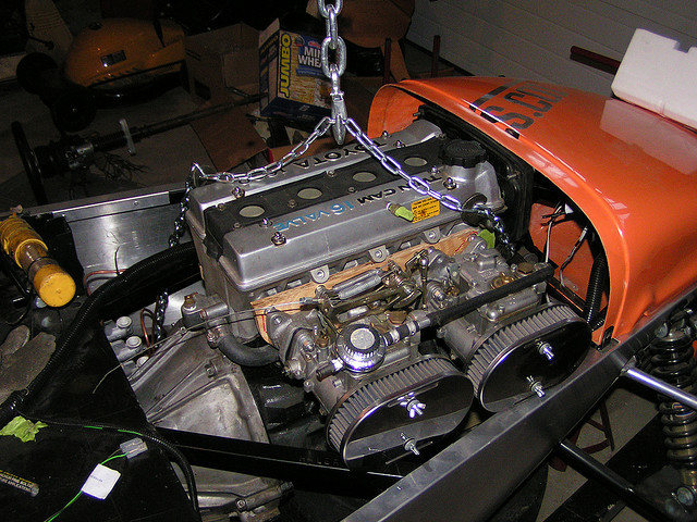 Motor de combustión interna. (Flickr/Dave7)