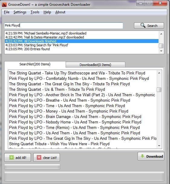 GrooveDown permite descargar canciones de GrooveShark, ¿qué más puedes pedir?