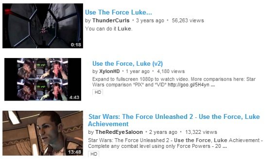 Use the force, Luke