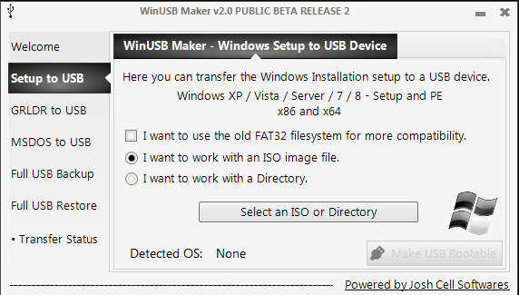 Con WinUSB Maker podrás transferir la instalación de Windows al dispositivo USB