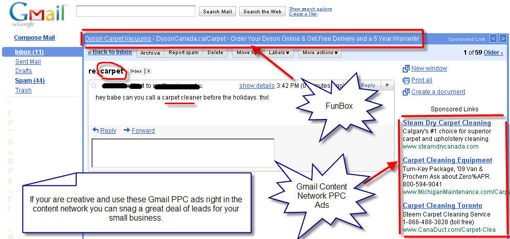 Gmail y su publicidad de contexto