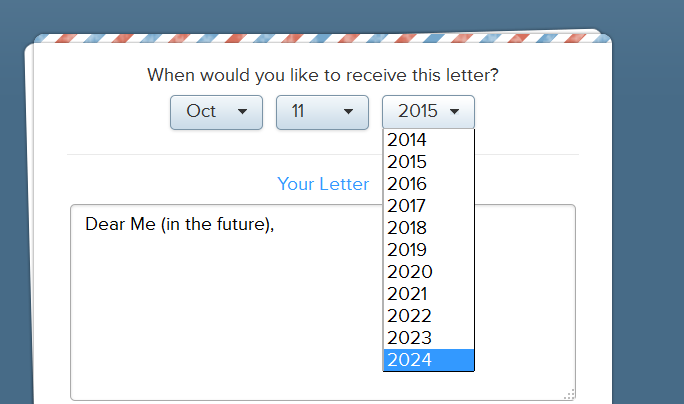 When would you like to receive this letter?”