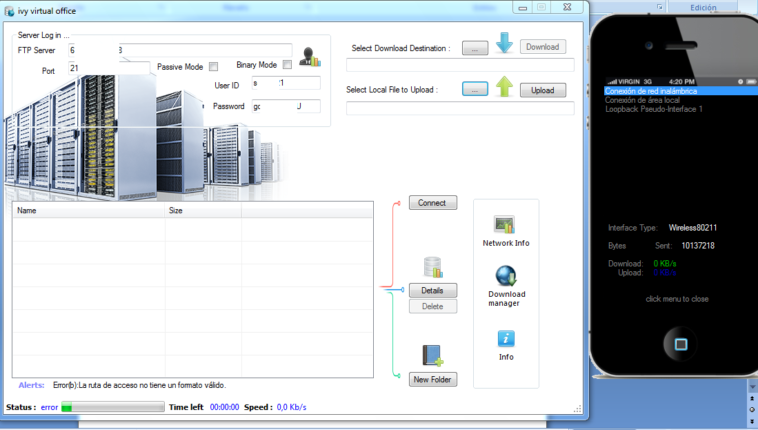 Realmente Ivy Virtual Office es una muy buen opción para la transferencia de archivos de forma sencilla