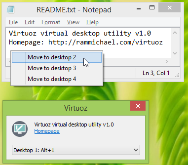 Virtuoz es una aplicación que nos proporciona hasta 20 escritorios virtuales