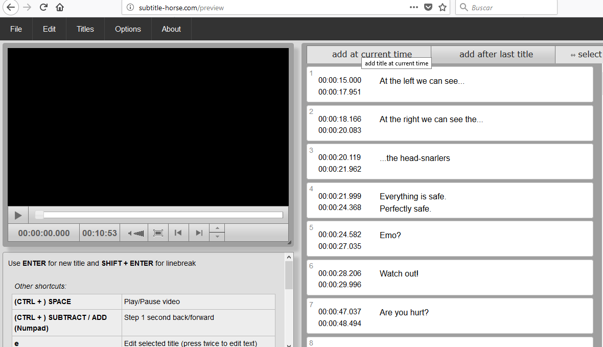Una muy buena plataforma para crear subtítulos