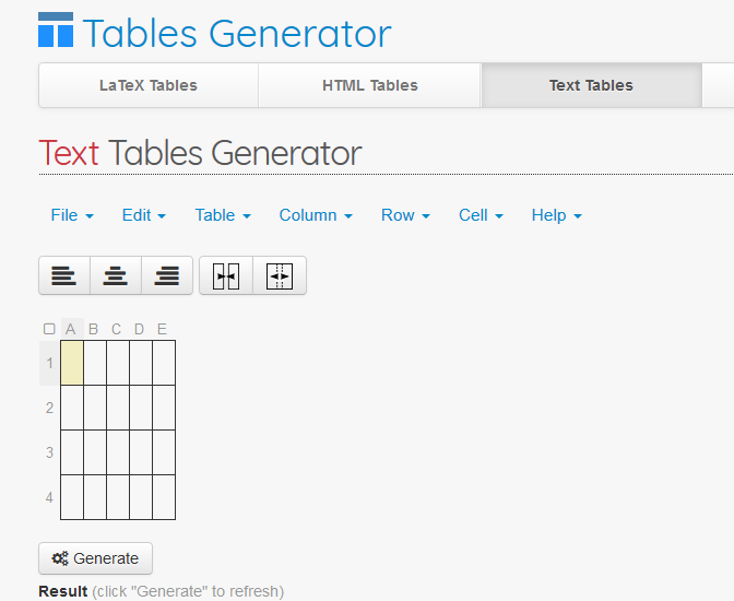 Podrás generar varios estilos de tablas