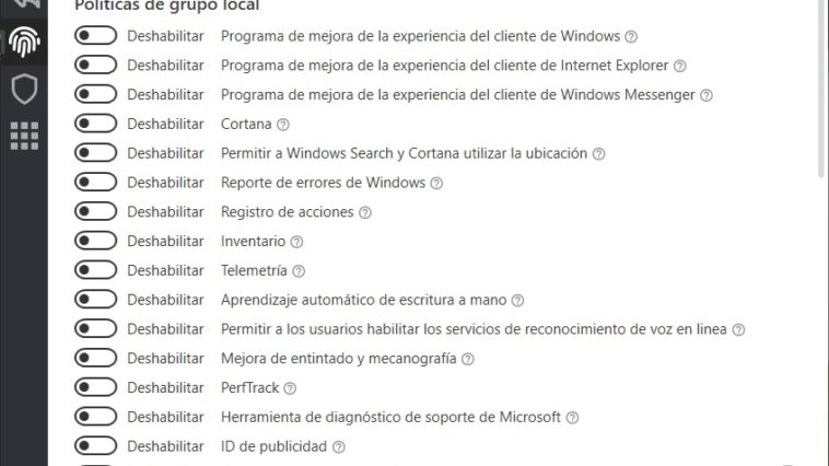 Privacidad en Windows 10