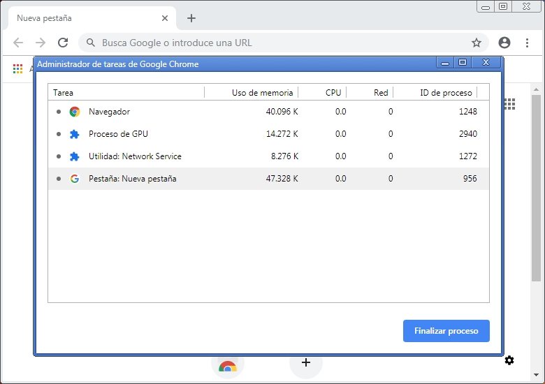 reducir el consumo de memoria RAM en Google Chrome