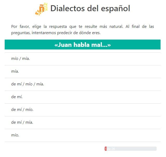 Test de español