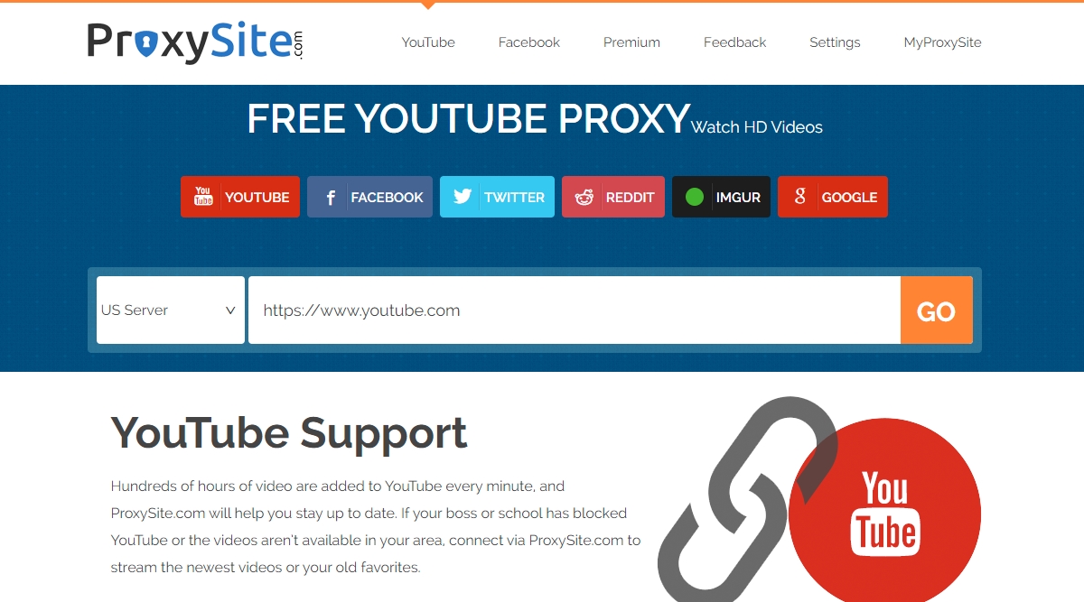 Mejores proxy gratuitos: ProxySite