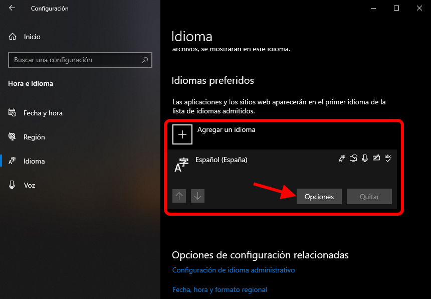 Cómo configurar un teclado en Windows 10