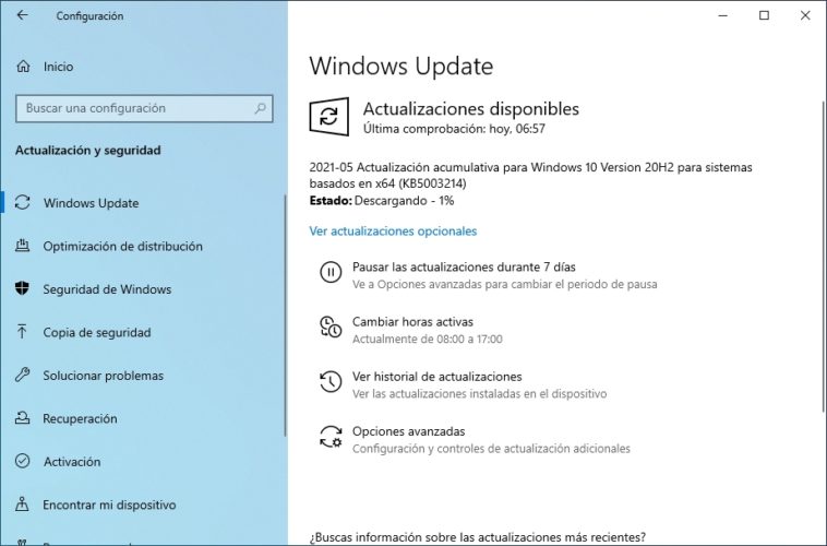 Reparar Windows Update en Windows 10