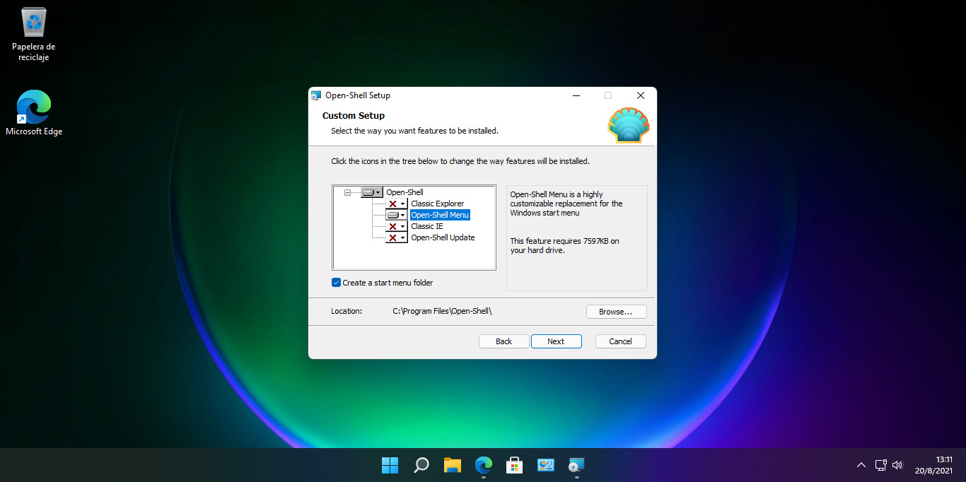 OpenShell para Windows 11
