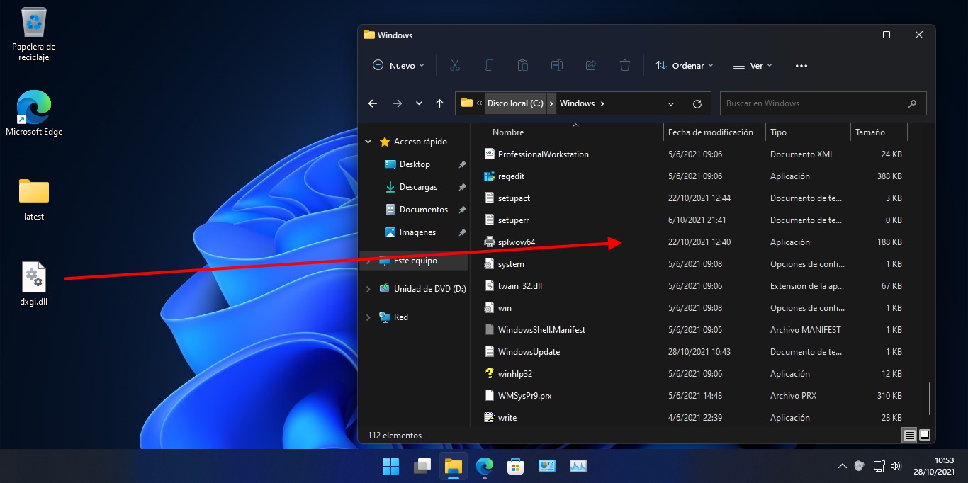 barra de tareas de Windows 10 en Windows 11