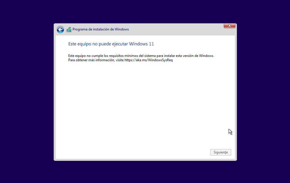 Windows 11 en PCs sin soporte
