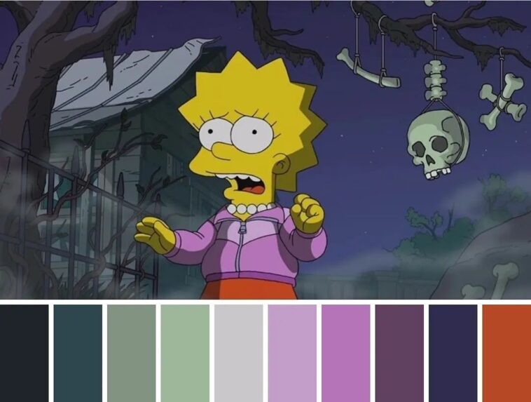 Las paletas de colores de Los Simpsons