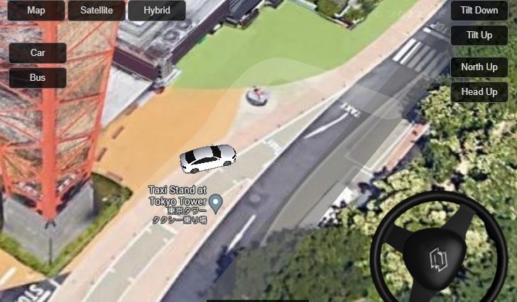 Simulador de coches en Google Maps