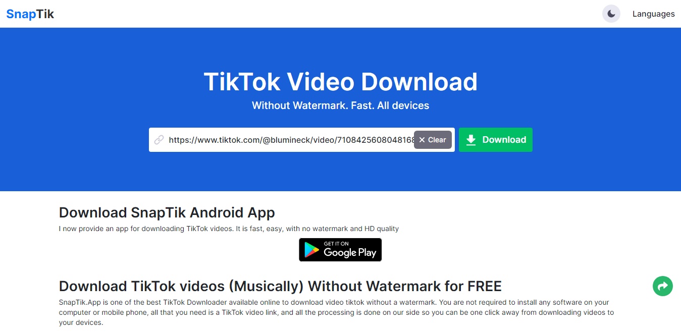 Cómo quitar la marca de agua de TikTok