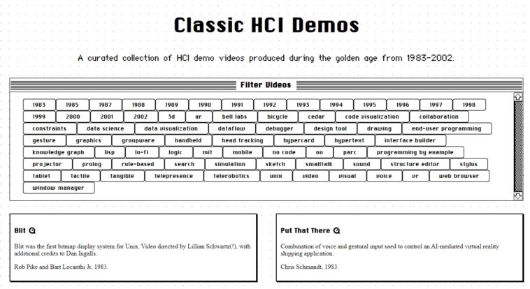 Classic HCI Demos