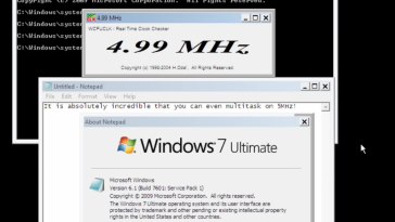 Windows 7 a 5 MHz