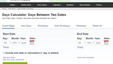 Cómo calcular la cantidad exacta de días entre dos fechas